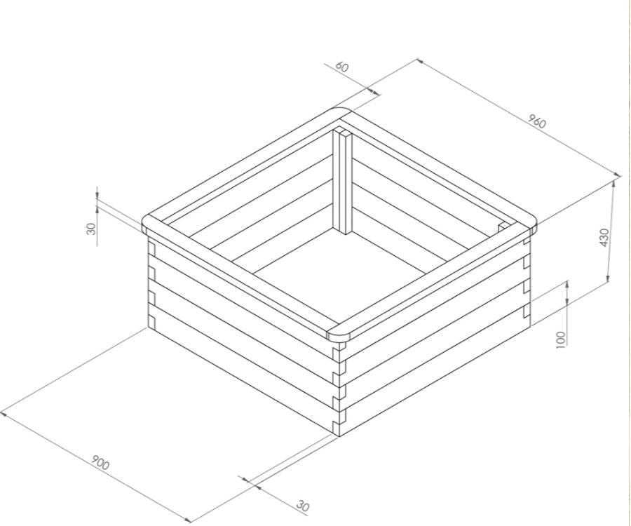 Raised Sleeper Bed - Square