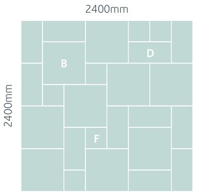 Stratford Paving Kit 5.76m2 Antique (2400 x 2400mm)