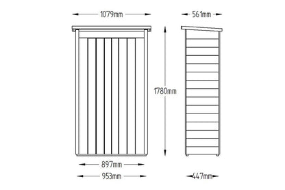 Pent Tall Garden Store – Pressure Treated