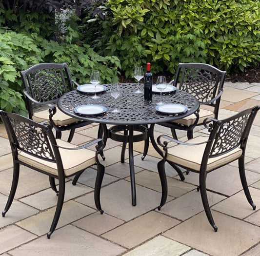 Toulouse - 4 Seater Set with Round Table (Bronze)