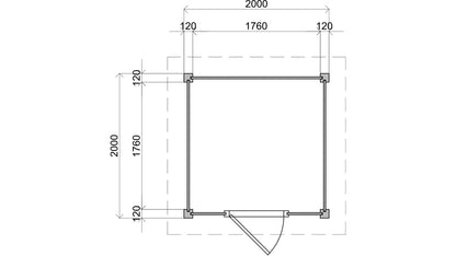 Lugarde Select - London Modern log Cabin 200x200cm