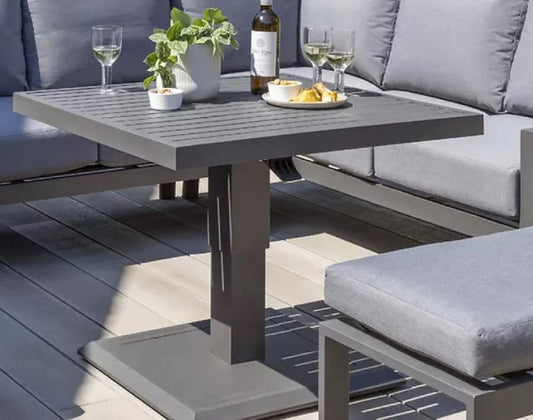 Titchwell - Mini Corner with Gas Adjustable Table (Grey)