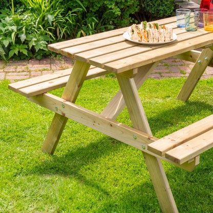 Rowlinson Traditional Picnic Table 1.5m