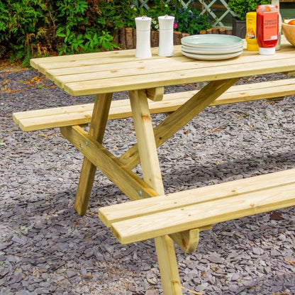 Rowlinson Traditional Picnic Table 1.8m