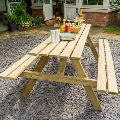 Rowlinson Traditional Picnic Table 1.8m