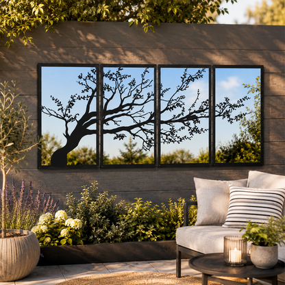 Large Tree Panel Mirror Set