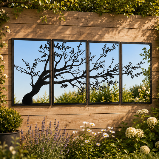 Large Tree Panel Mirror Set
