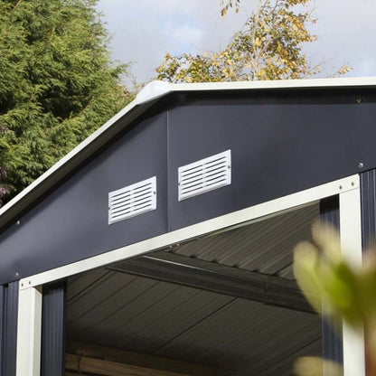 Rowlinson Trentvale 10' x 12' Metal Apex Shed Dark Grey