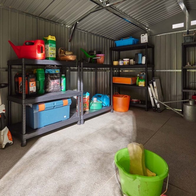 Rowlinson Trentvale 10' x 12' Metal Apex Shed Dark Grey