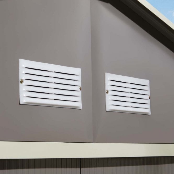 Rowlinson Trentvale 10' x 12' Metal Apex Shed Light Grey