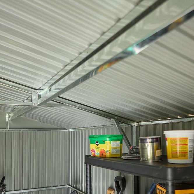 Rowlinson Trentvale 10' x 12' Metal Apex Shed Light Grey