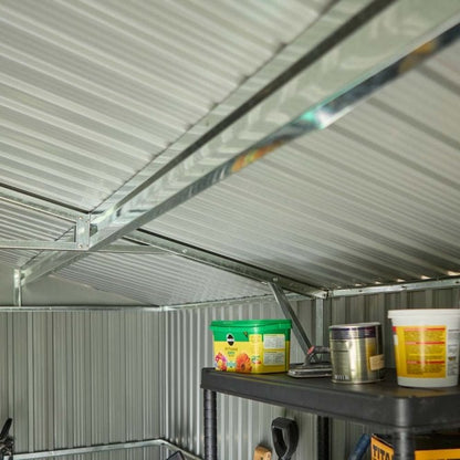 Rowlinson Trentvale 10' x 12' Metal Apex Shed Light Grey