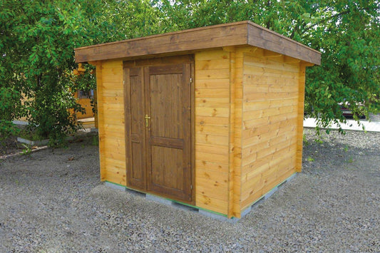 Zuluna Basic Flat Roof Cabin - 28mm 2.1m x 1.9m