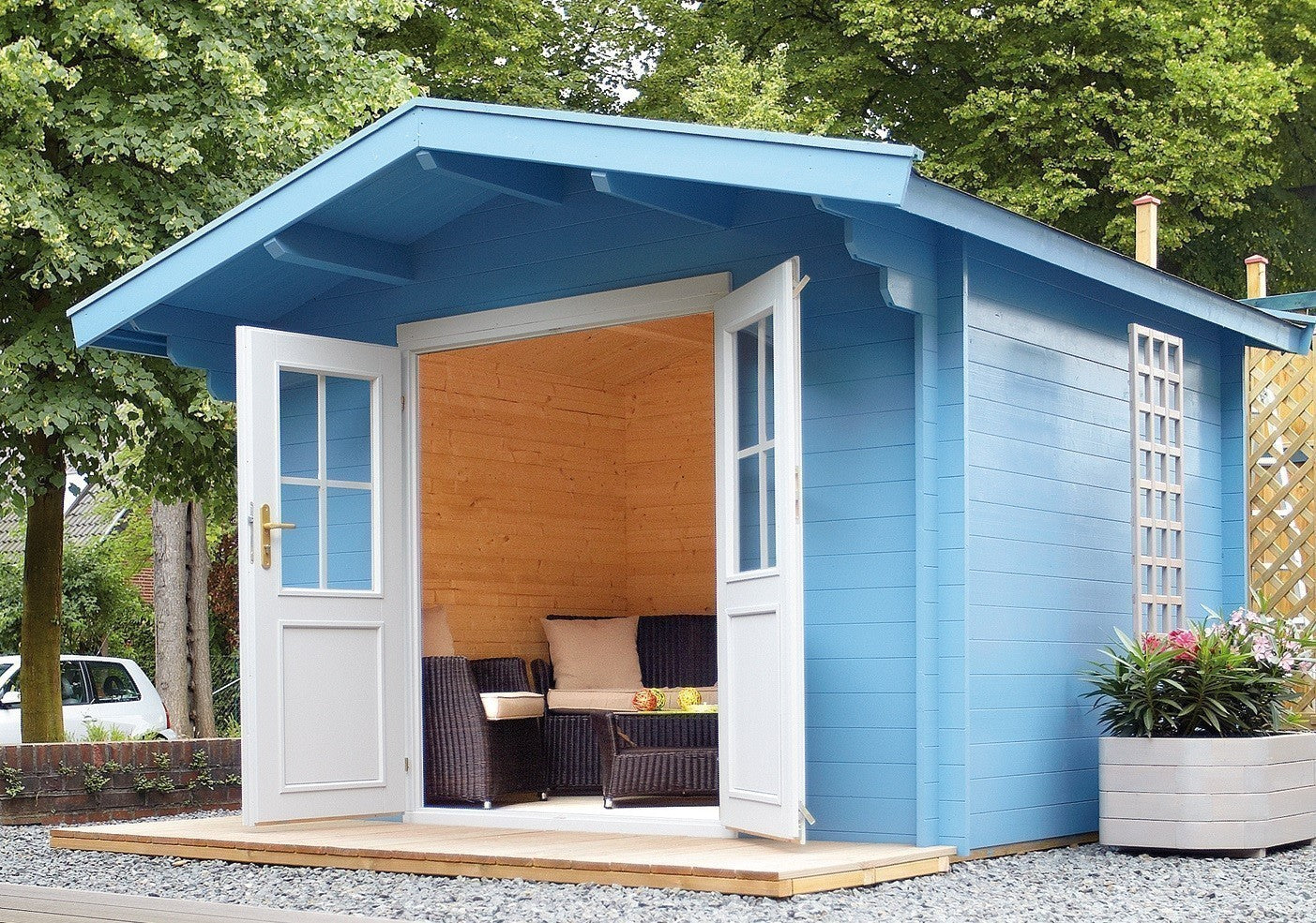 Zuluna Basic Apex Roof Cabin - 28mm 3mx2.4m