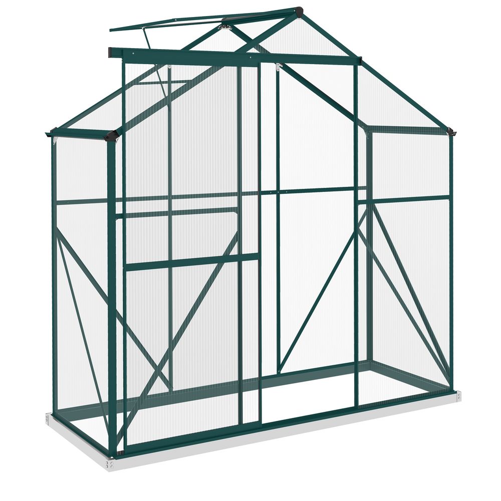 Outsunny 6x2.5ft Polycarbonate Greenhouse - Strong, Spacious, and Effortless Gardening