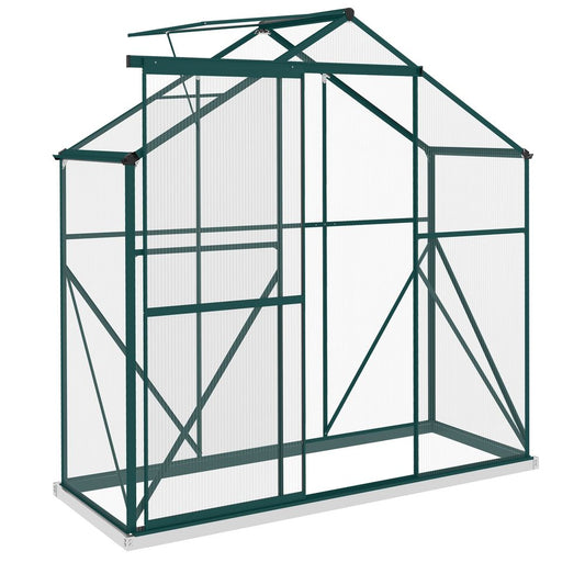 Outsunny 6x2.5ft Polycarbonate Greenhouse - Strong, Spacious, and Effortless Gardening
