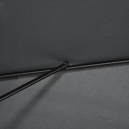 Outsunny 3x2m Patio Parasol Canopy Tilt Crank 6 Ribs Sun Shade Garden Black