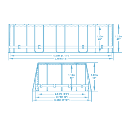 Bestway 18ft x 9ft x 48" Oval Steel Pro Max™ Above Ground Swimming Pool, Filter Pump & Accessories
