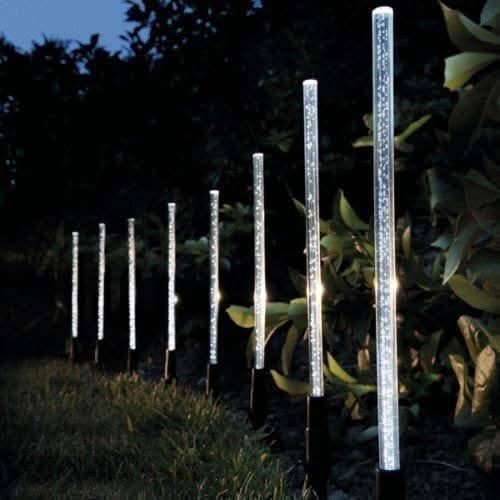Solar-Powered Crystal Bubble Stick Stake LED Lights 8pc - Taylors Garden Buildings (view 1)