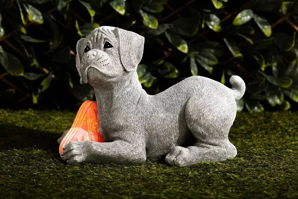 Solar Dog Garden Ornament with LED Light