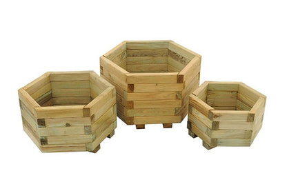 York Hexagonal Planter Set of 3