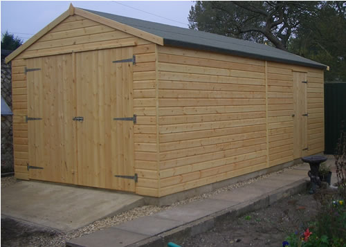 Wooden garage