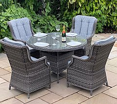 Boston - 4 Seater Round Set (Dark Grey)