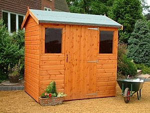 Extra High Supreme Apex Shed 16x8 (4.87mx2.43m) Ready Built Free Delivery