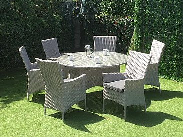 Venice - 6 Seater Round Set (Grey)