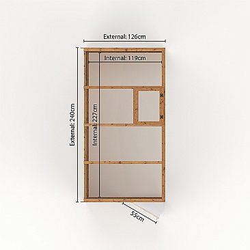 Evesham Lean-To Greenhouse 8 x 4