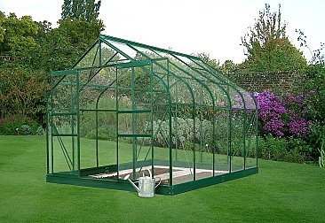 Halls Supreme Greenhouse 810 shown with Base