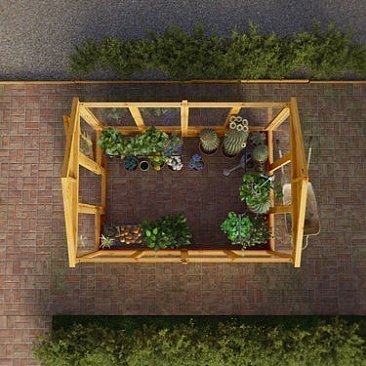 8 x 6 Woodsman Apex Greenhouse - Glass