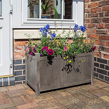 Rowlinson Alderley Grey Rectangular Planter