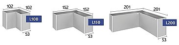 Belvedere L Shape Sizes