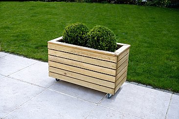 Linear Planter - Double with Wheels