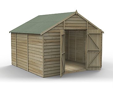 Overlap Pressure Treated 10x10 Apex Shed