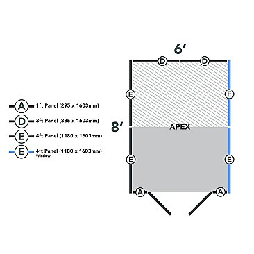 Overlap Pressure Treated Apex Shed