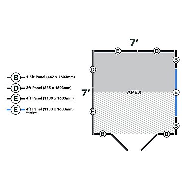 Overlap Pressure Treated Apex Shed