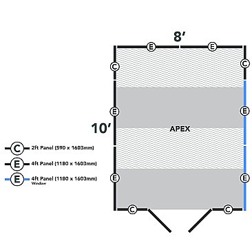 Overlap Pressure Treated Apex Shed