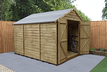 Overlap Pressure Treated Apex Shed