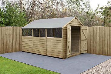 Overlap Pressure Treated Apex Shed