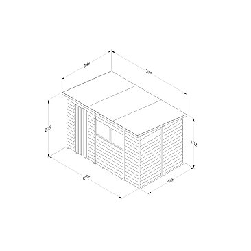 Overlap Pressure Treated Pent Shed