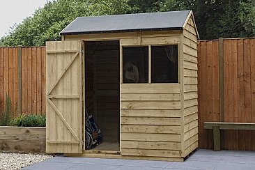 Overlap Pressure Treated Reverse Apex Shed
