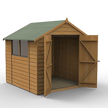 Shiplap Dip Treated 7x7 Apex Shed - Double Door