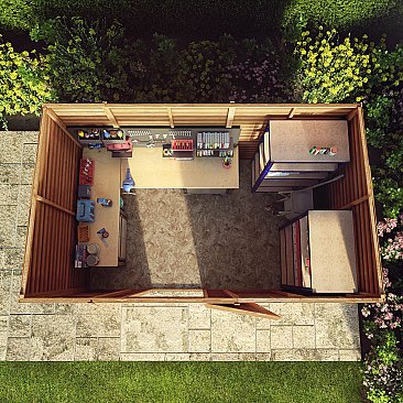 The Overlap Pent Shed 10x6