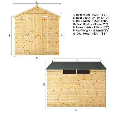 Dip Treated Shiplap Apex Shed