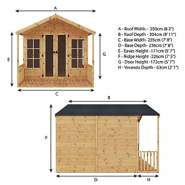 Premium Traditional Summerhouse 10x8