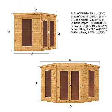 Premier Corner Summerhouse 8 x 8