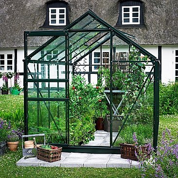 Popular Greenhouse in Green. Shown with Base