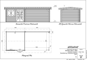 Apex 3m x 6m Log Cabin with Canopy